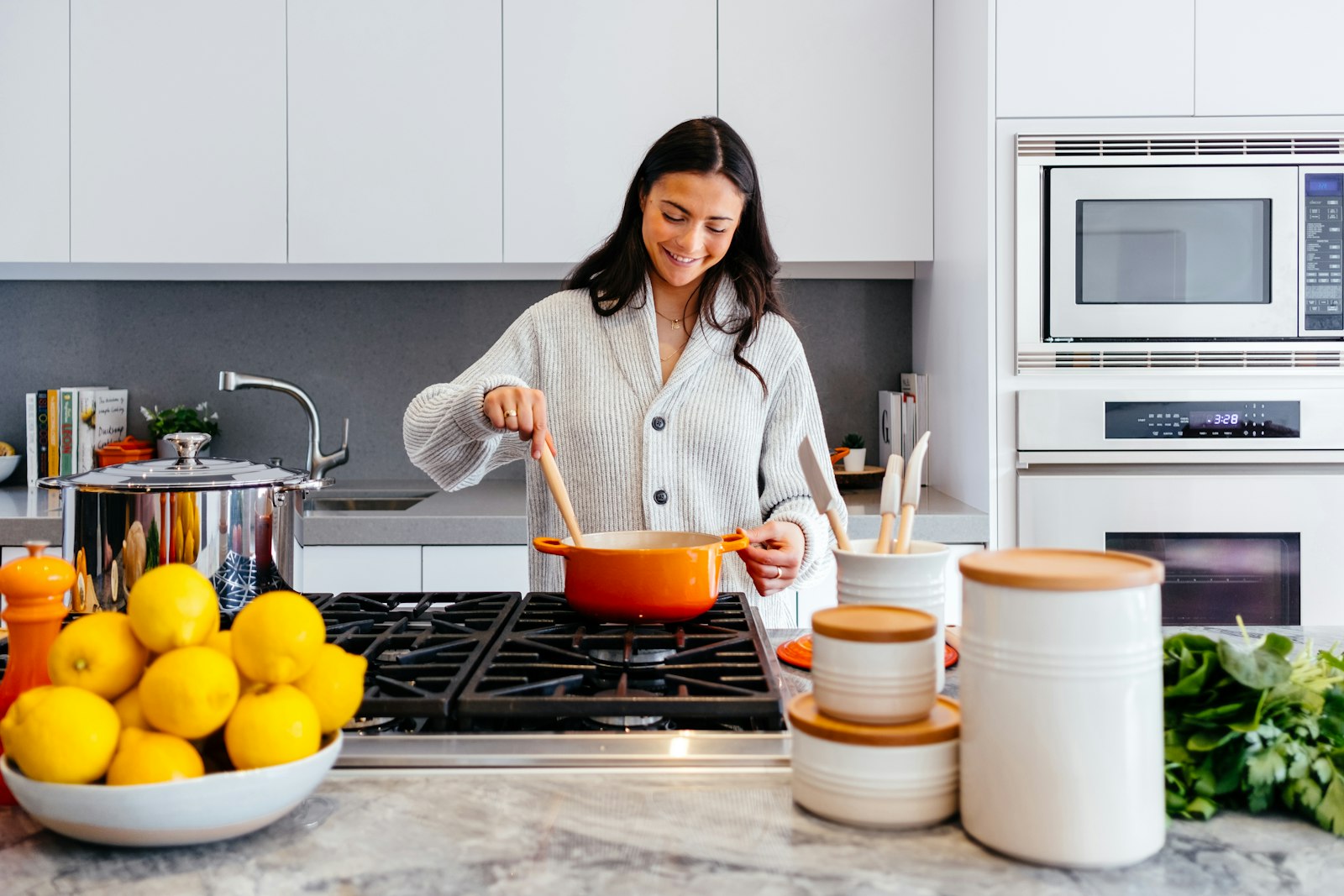 A kitchen deep clean works best top to bottom — floors last so you are not walking dirt back in.